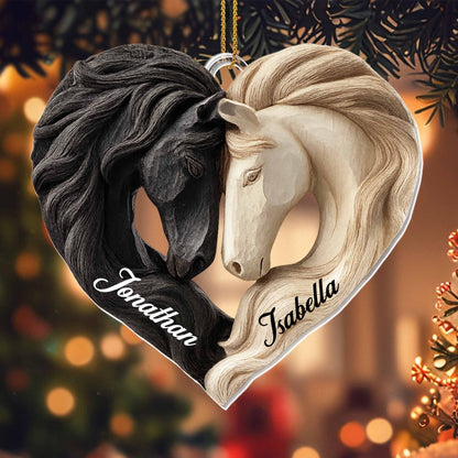 Beautiful Heart-Shaped Horse Connection Ornament