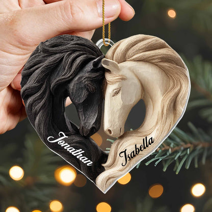 Beautiful Heart-Shaped Horse Connection Ornament
