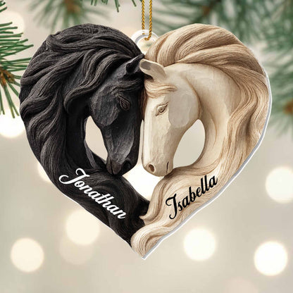 Beautiful Heart-Shaped Horse Connection Ornament