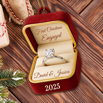 First Christmas Engaged, Engagement Ring In Box
