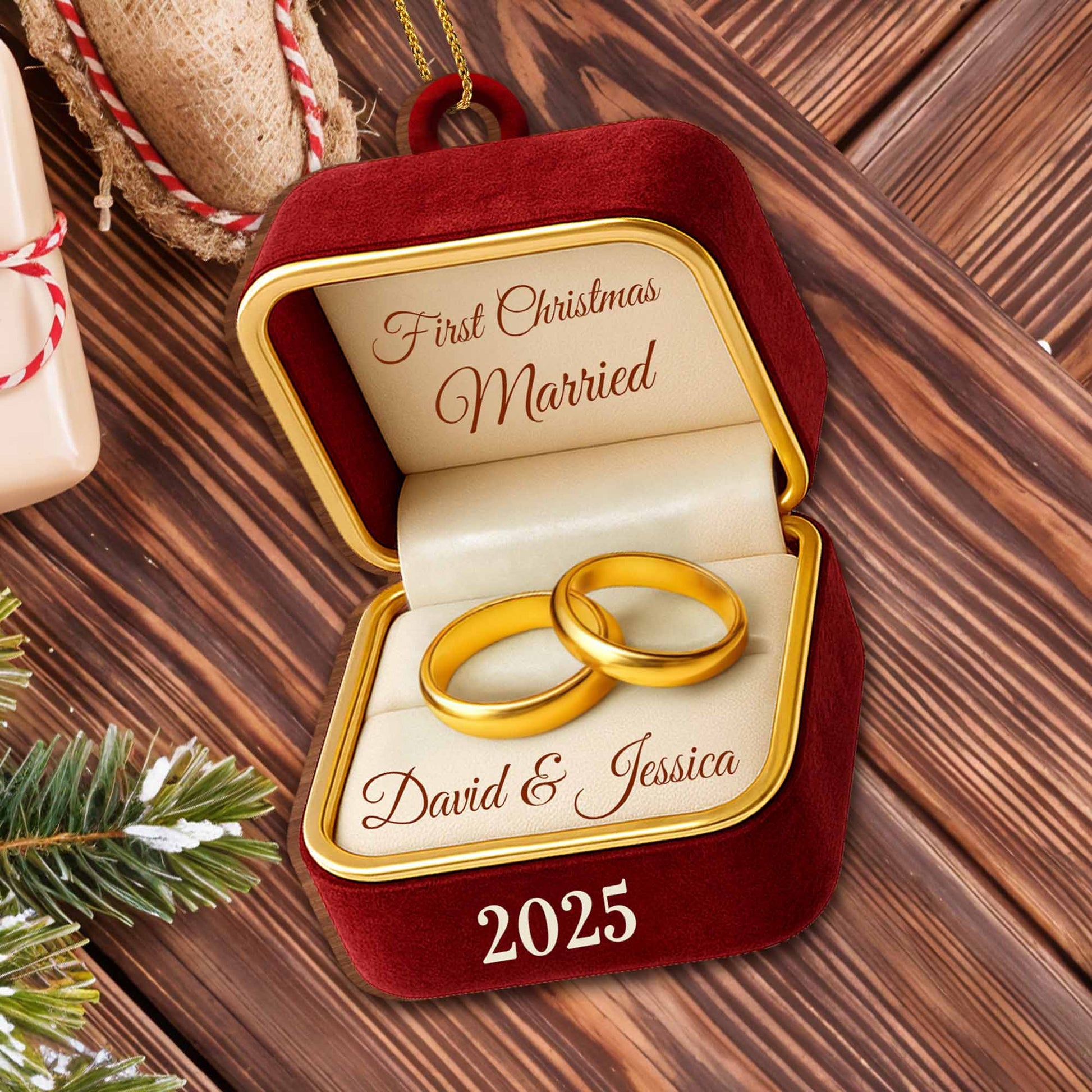 First Christmas Engaged, Engagement Ring In Box