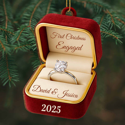 First Christmas Engaged, Engagement Ring In Box