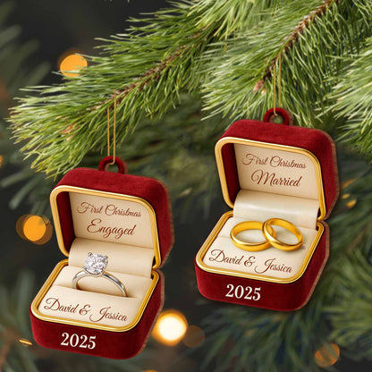 First Christmas Engaged, Engagement Ring In Box