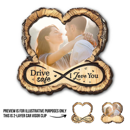 Drive Safe I Love You Heart Shaped Clip