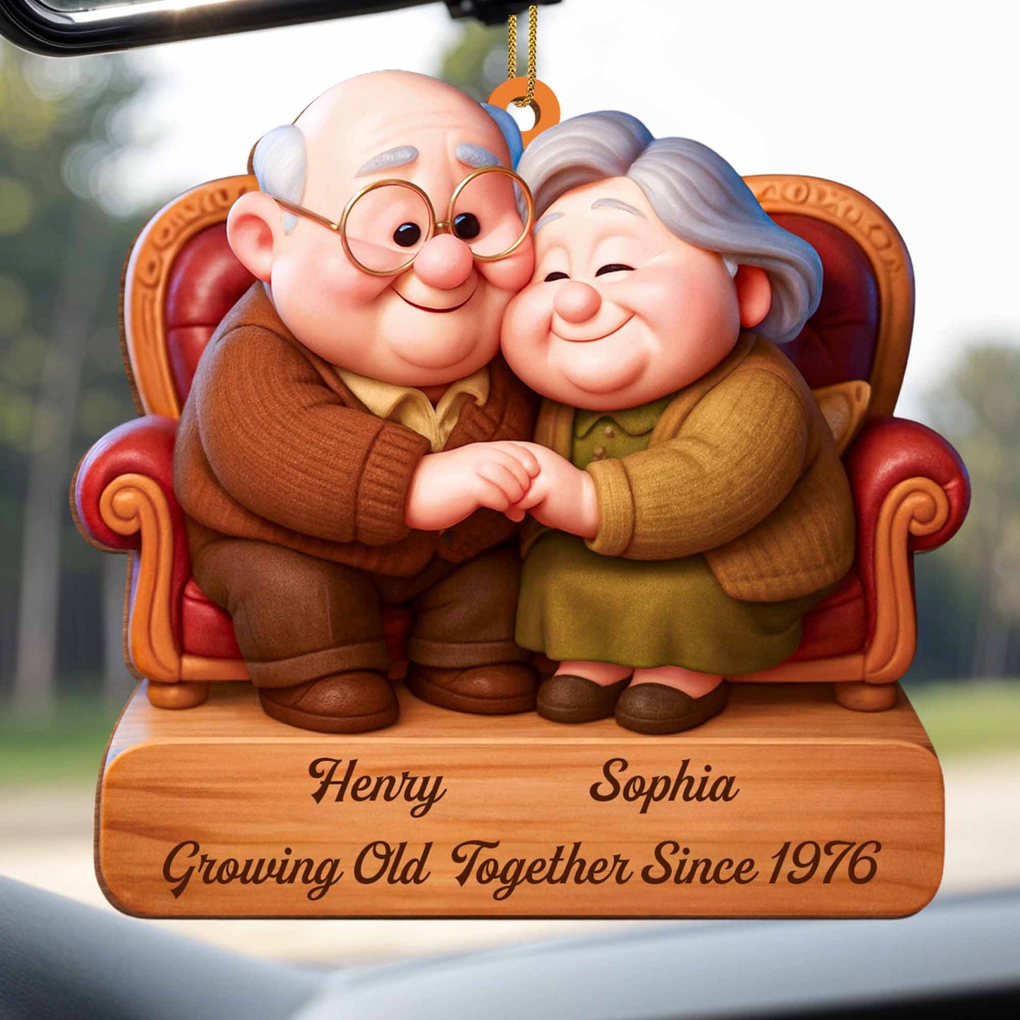 Growing Old Together Since Elderly Couple Ornament