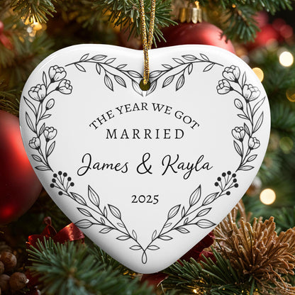 The Year We Got Married Heart And Flowers