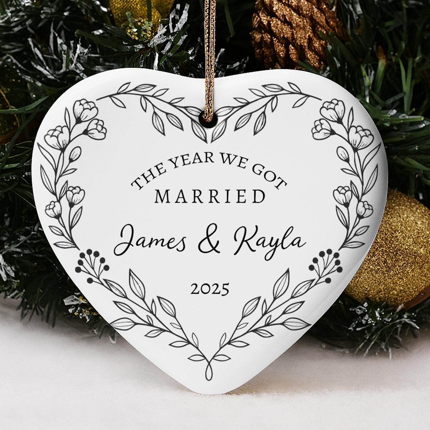 The Year We Got Married Heart And Flowers