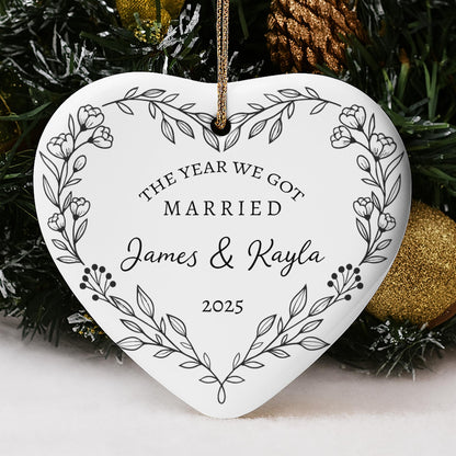 The Year We Got Married Heart And Flowers