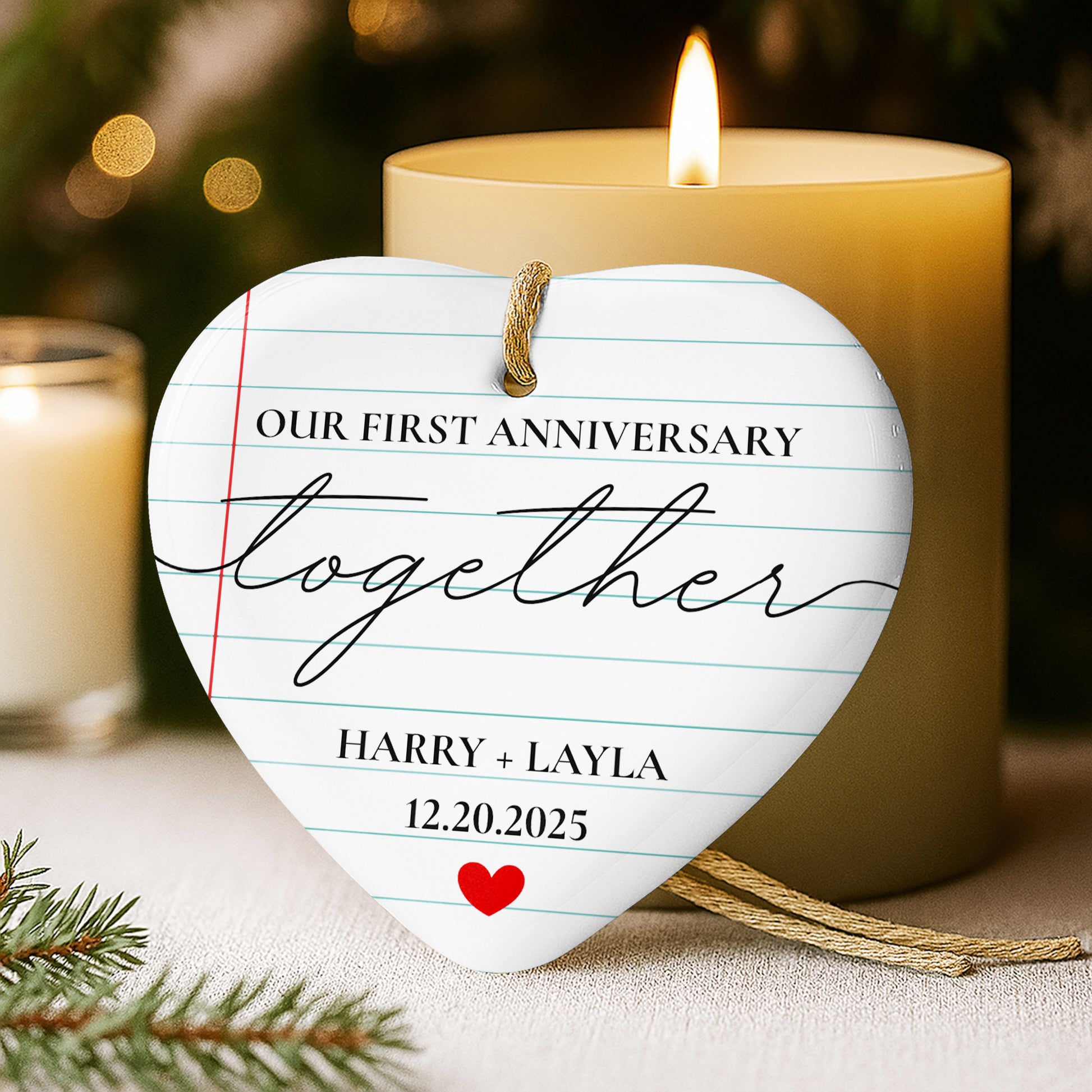 Our First Anniversary Together Heart