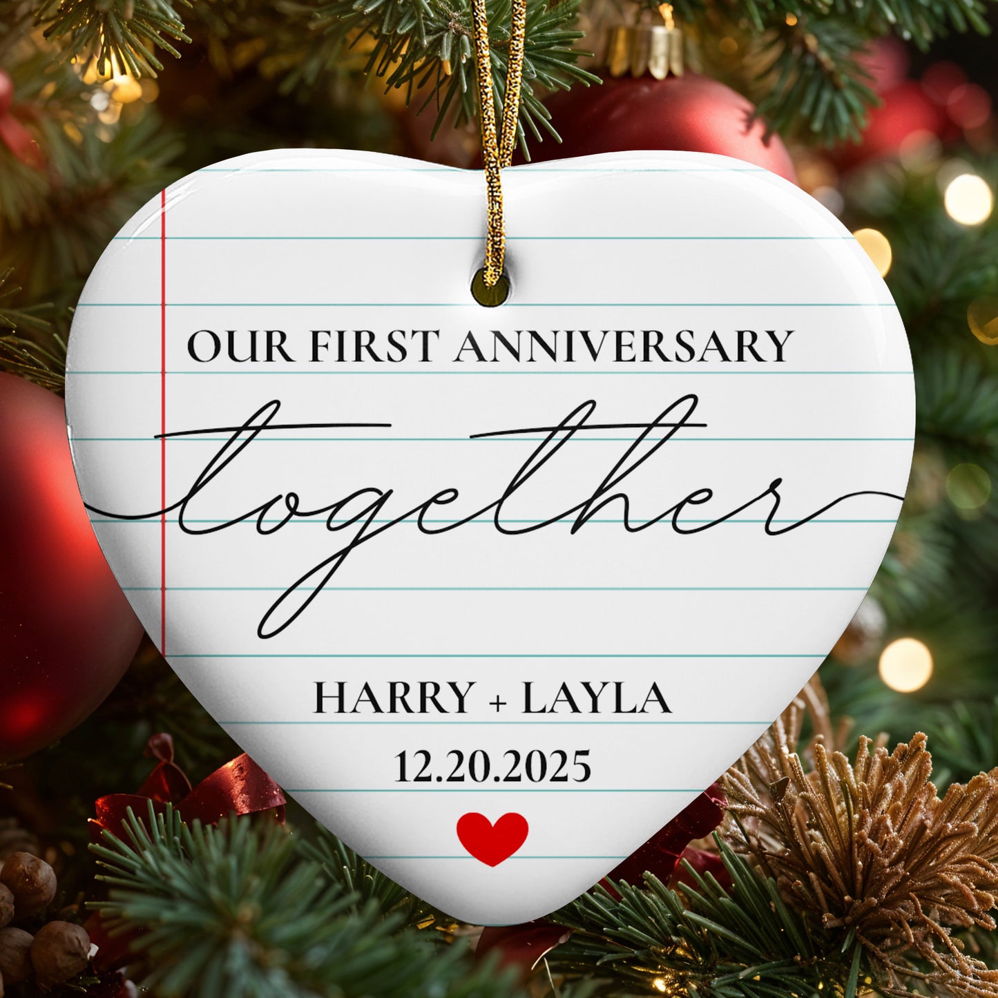 Our First Anniversary Together Heart