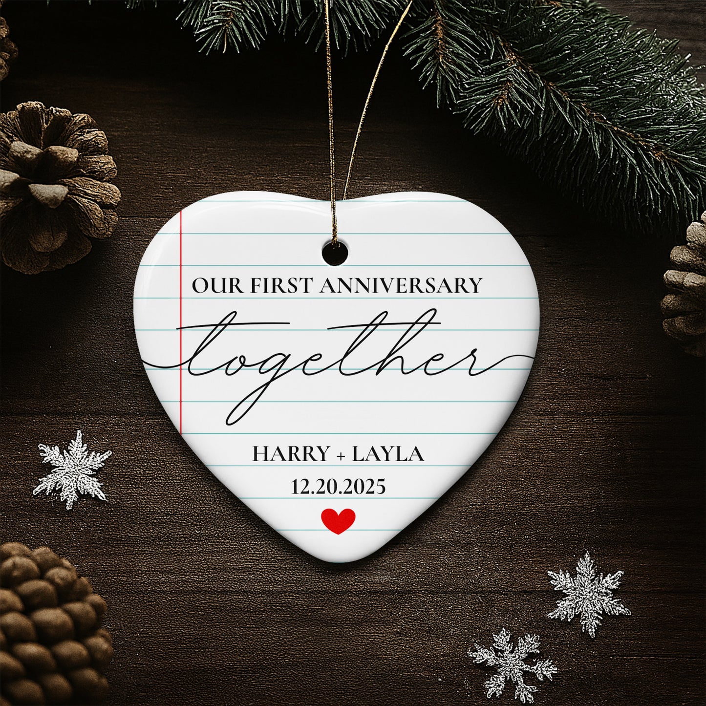 Our First Anniversary Together Heart