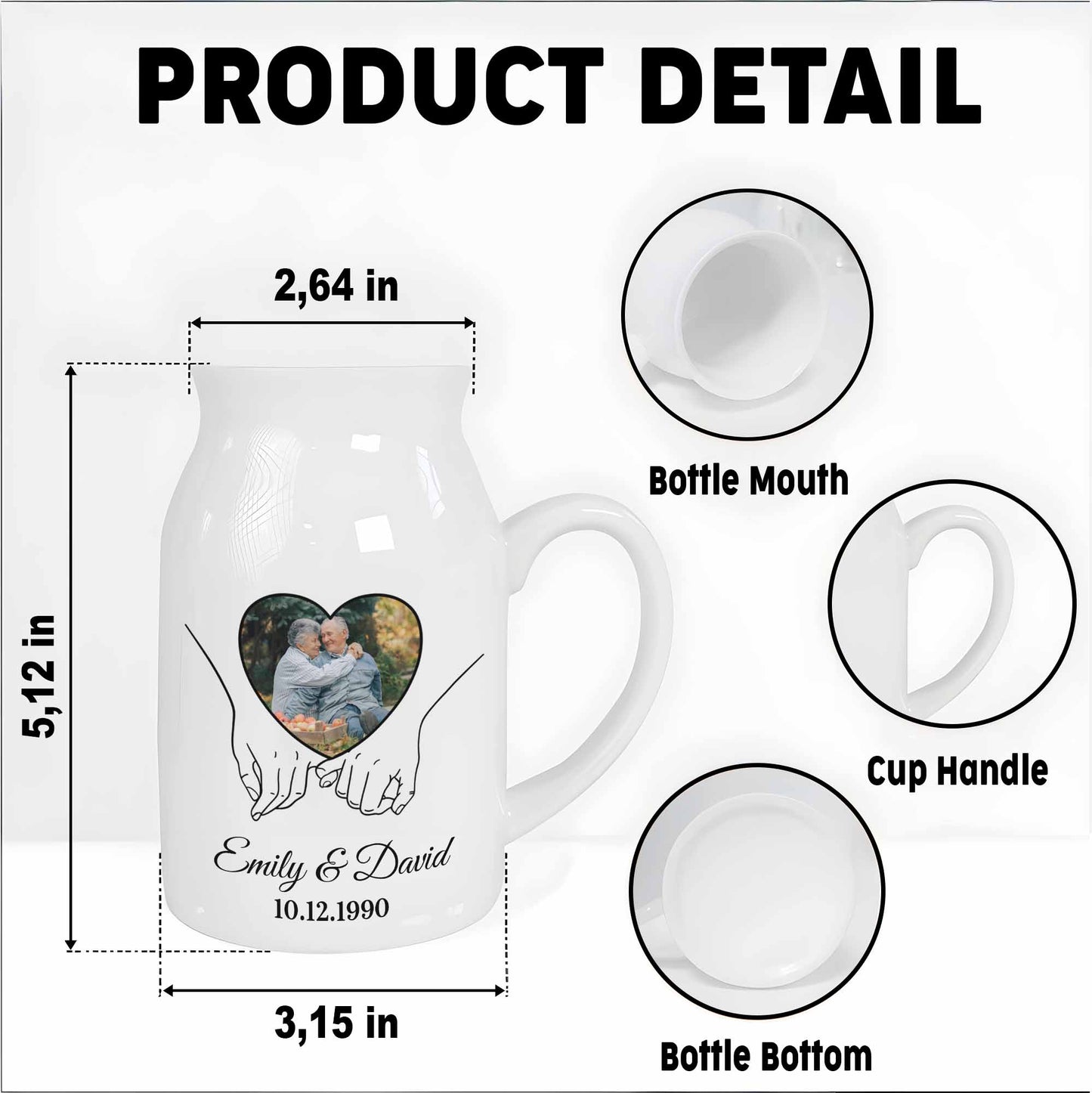 Capture Your Precious Moments On Heart Design Vase