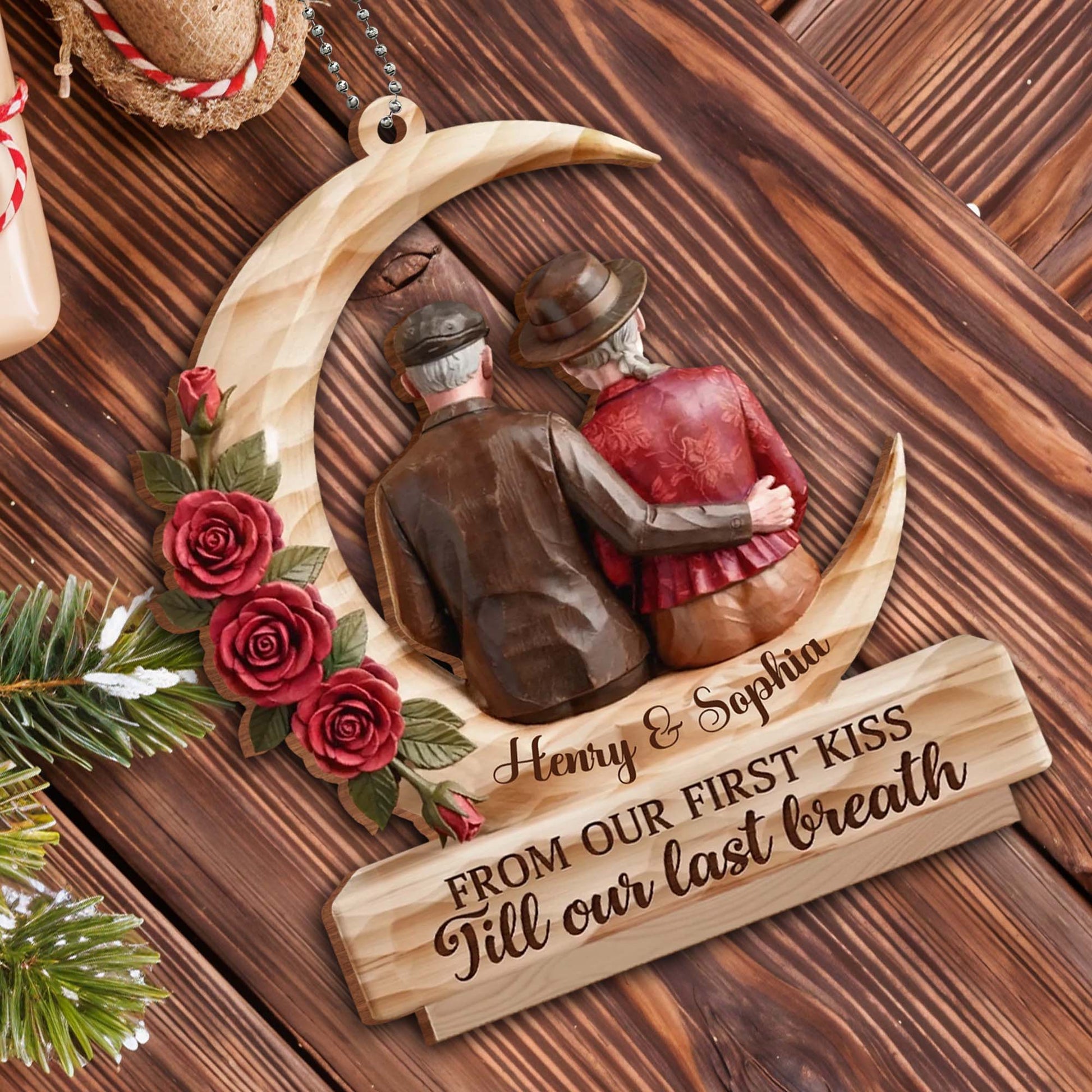 From Our First Kiss Till Our Last Breath, Crescent Moon With Roses