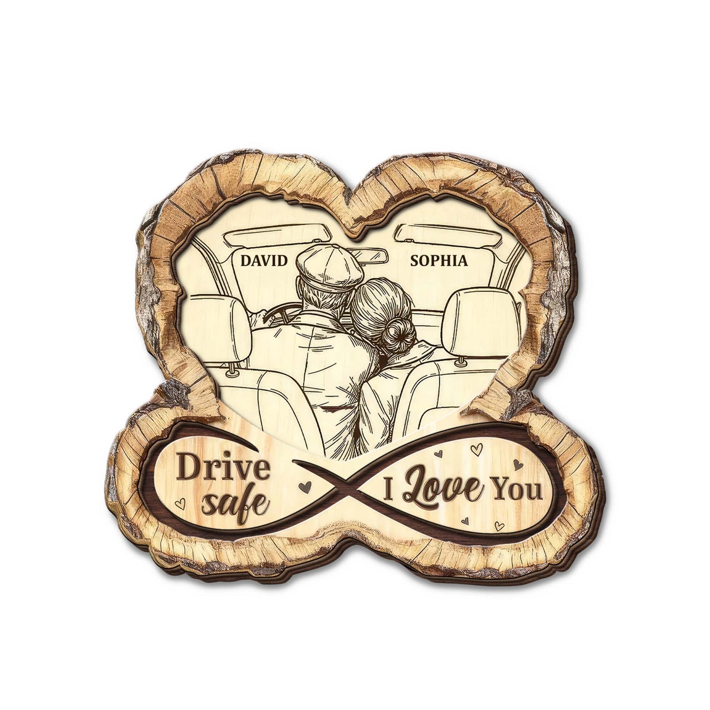 Drive Safe I Love You, Car, Couple, Heart