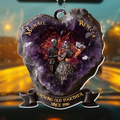 Growing Old Together, Heart With Couple And Crystals