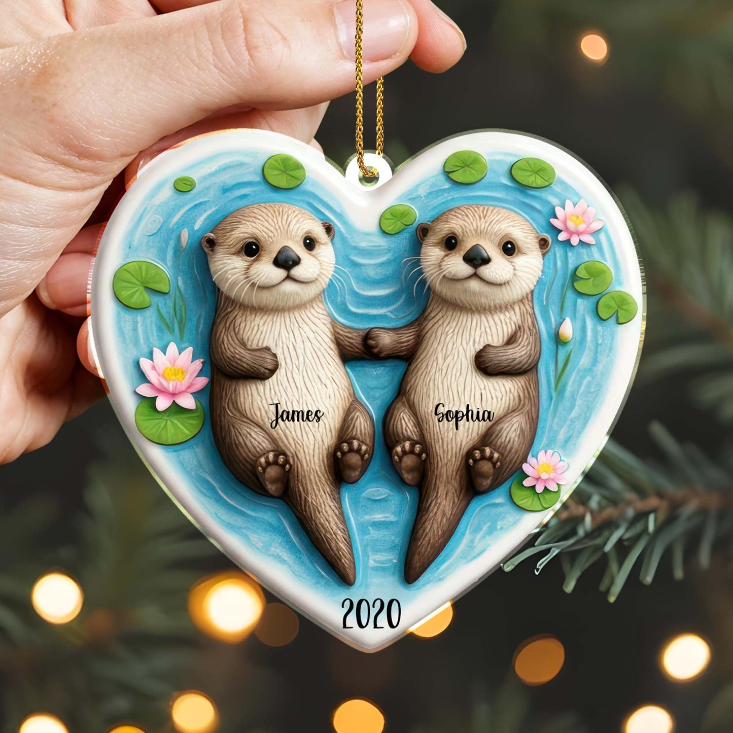 Swimming Together Forever Intertwined, Otters In River