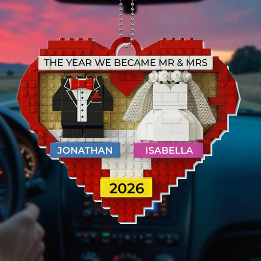 The Year We Became Mr & Mrs, Heart With Bride And Groom Outfits