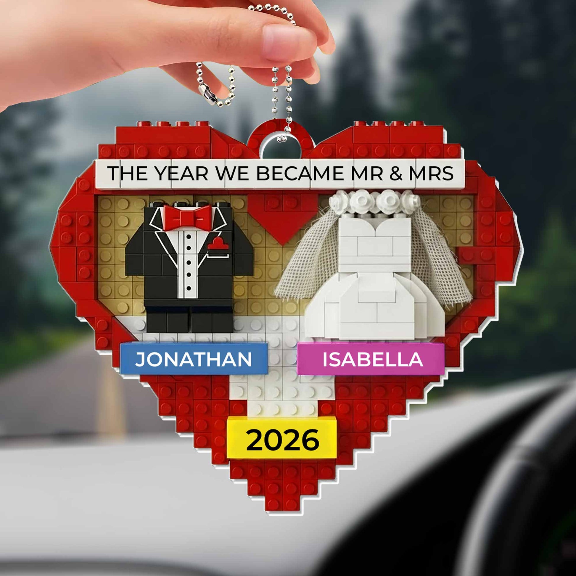 The Year We Became Mr & Mrs, Heart With Bride And Groom Outfits