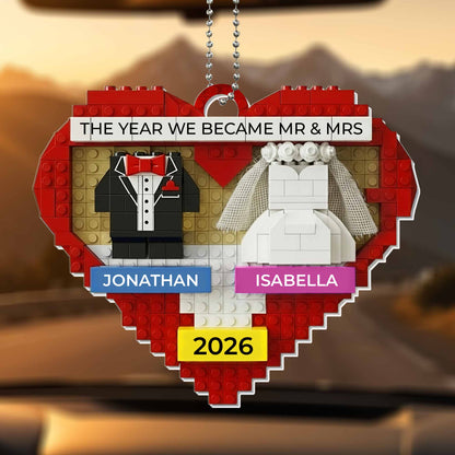 The Year We Became Mr & Mrs, Heart With Bride And Groom Outfits