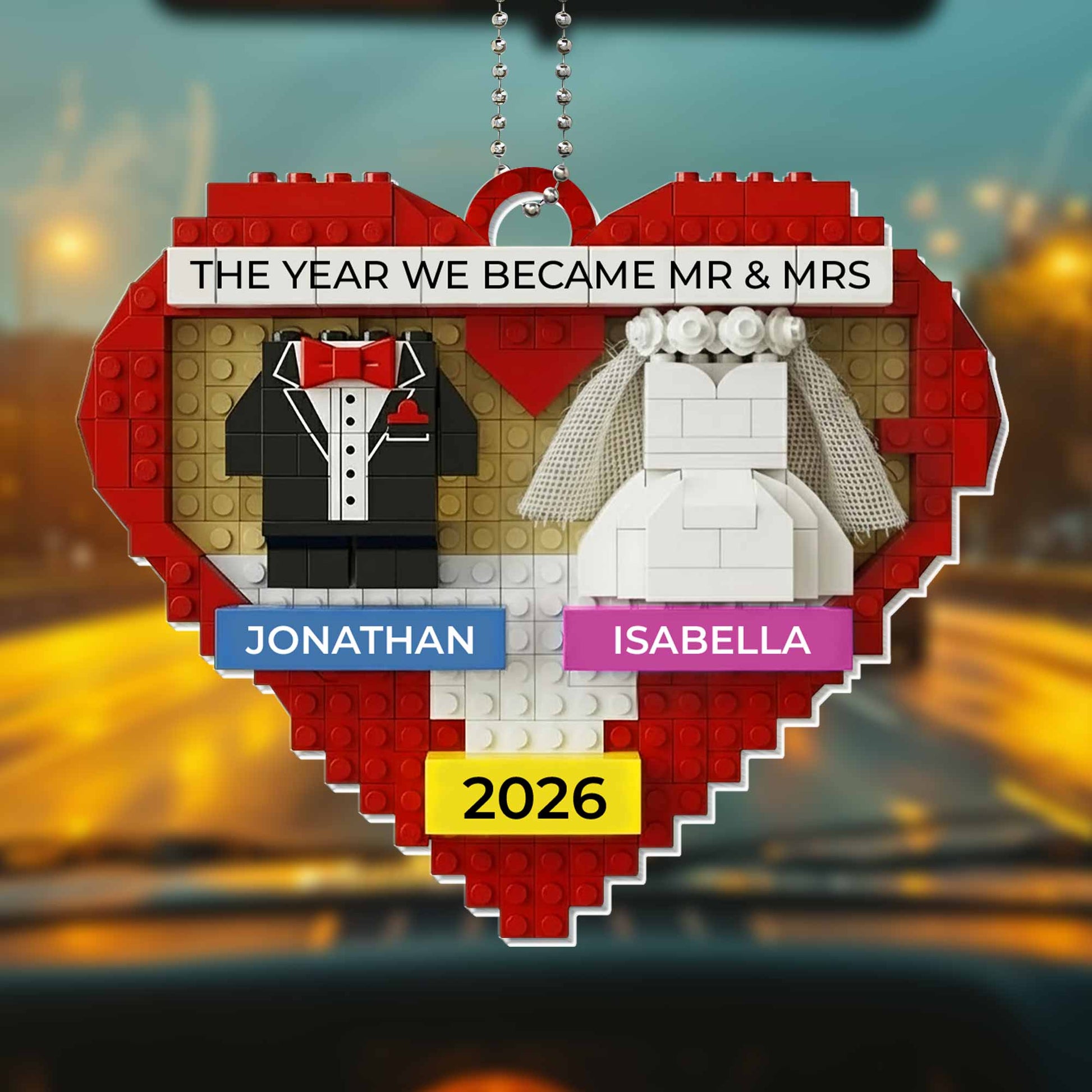 The Year We Became Mr & Mrs, Heart With Bride And Groom Outfits