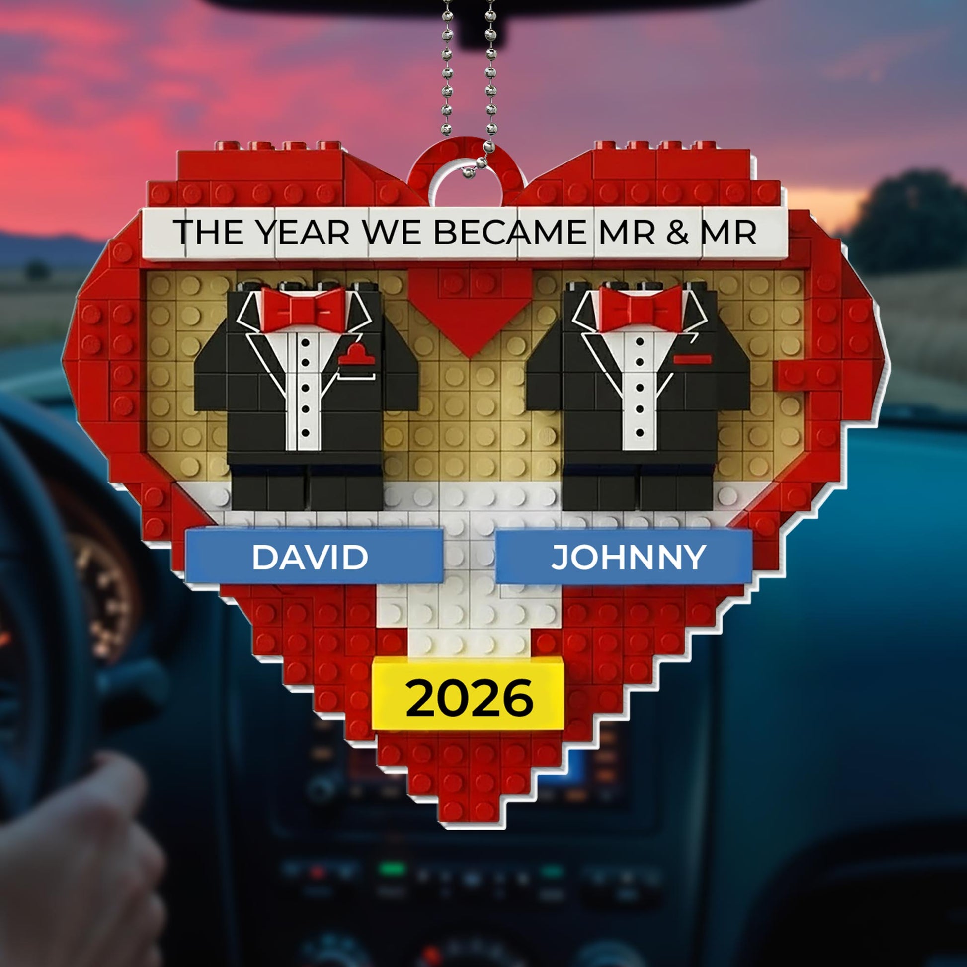 The Year We Became Mr & Mrs, Heart With Bride And Groom Outfits