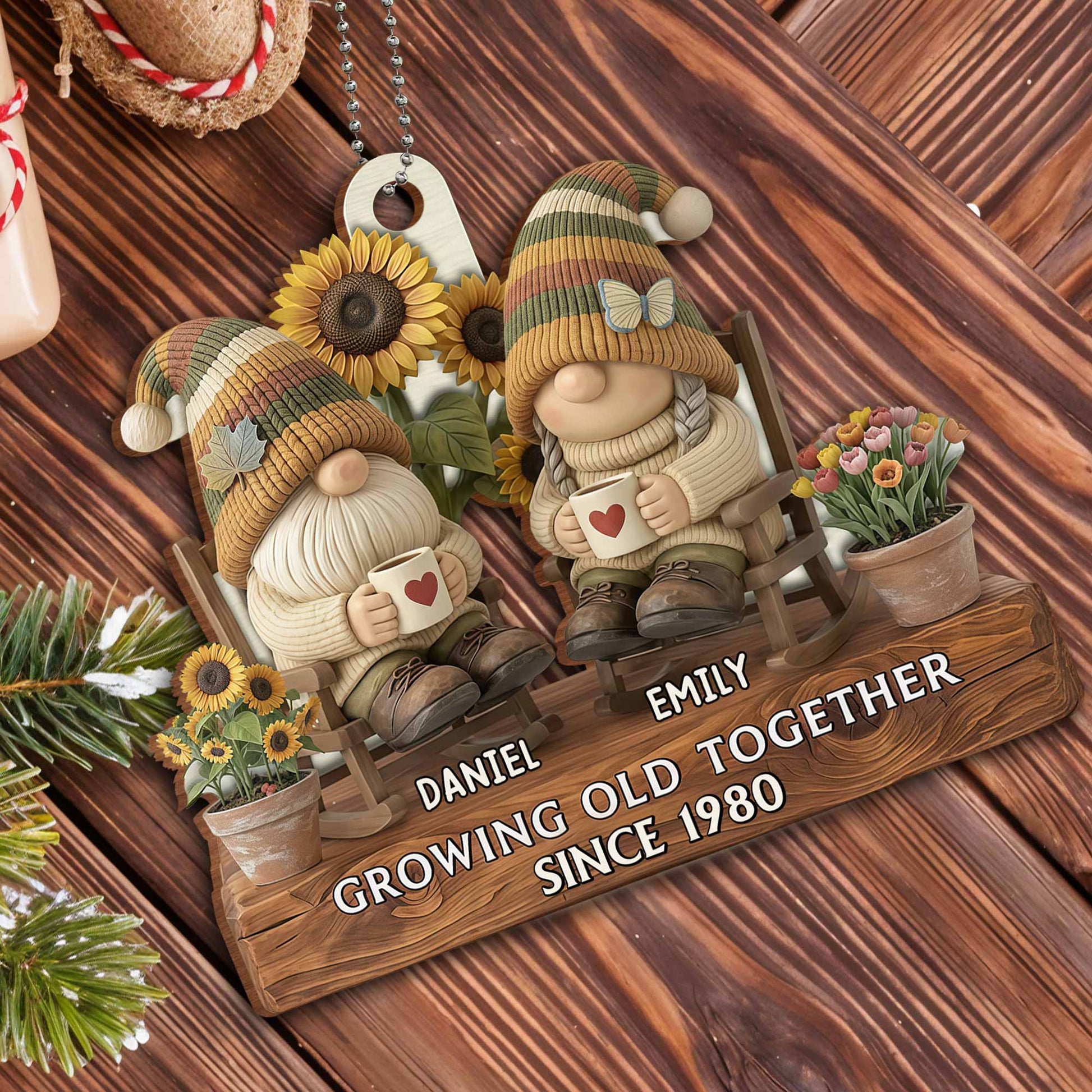 Growing Old Together, Gnomes And Sunflowers