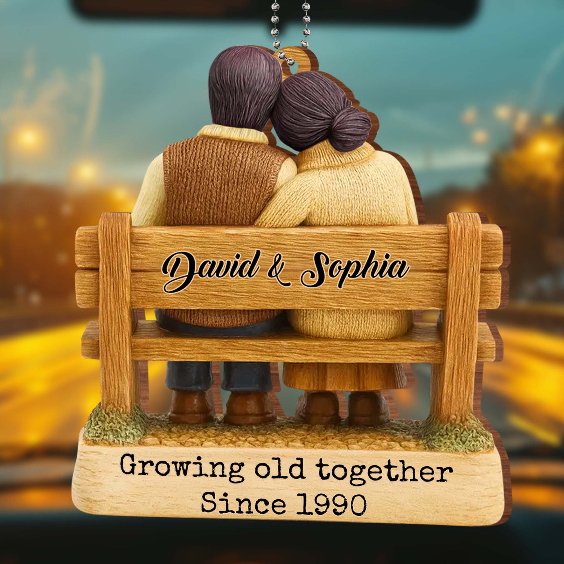Growing Old Together Since, Loving Couple On Bench