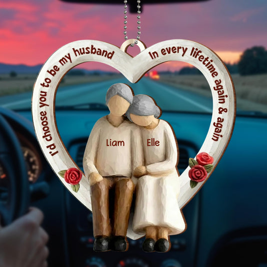 I'd Choose You To Be My Husband With Couple And Rose