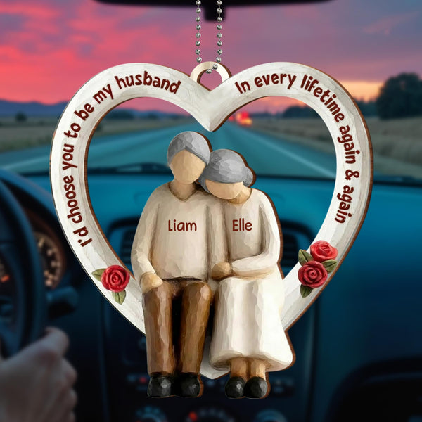 I'd Choose You To Be My Husband With Couple And Rose