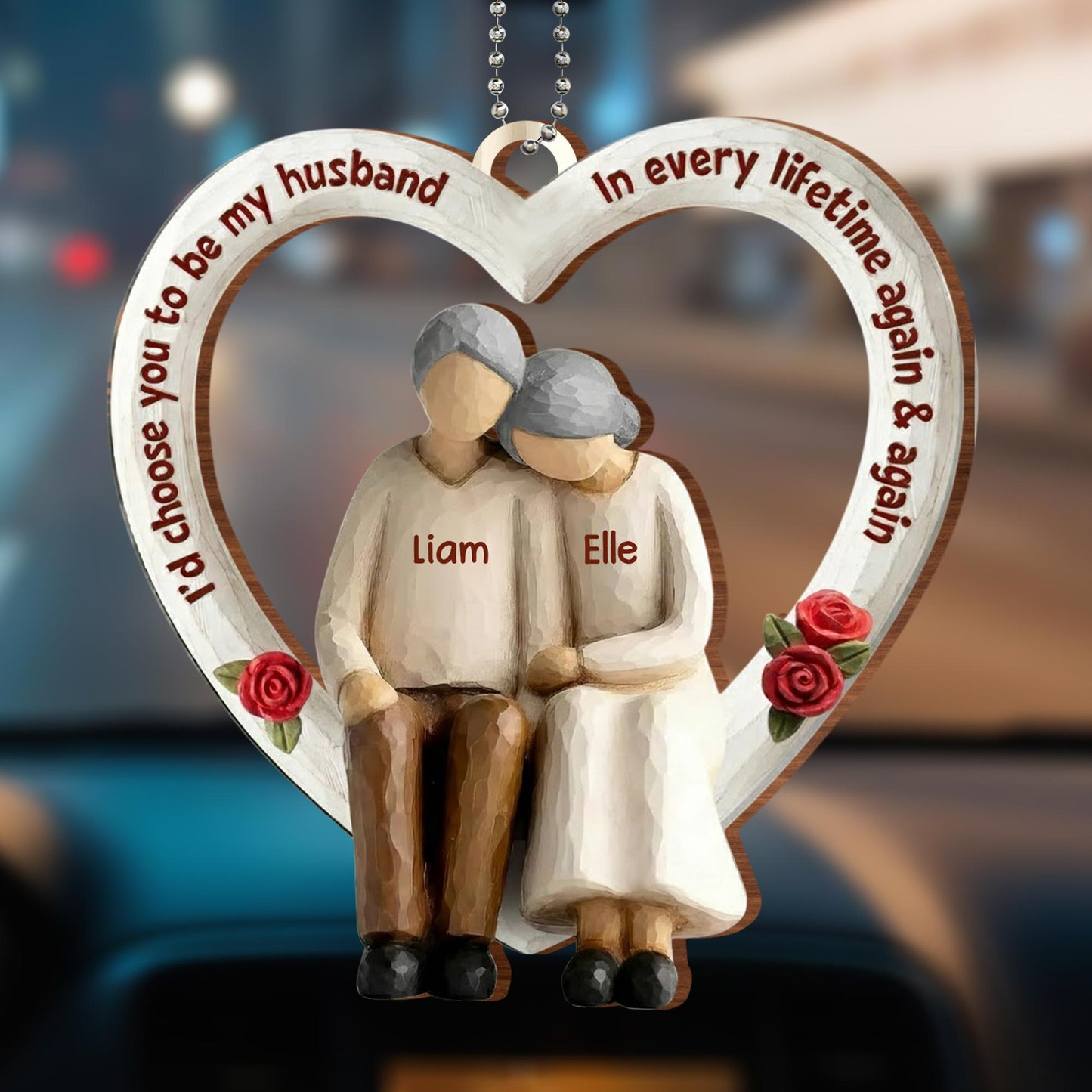 I'd Choose You To Be My Husband With Couple And Rose