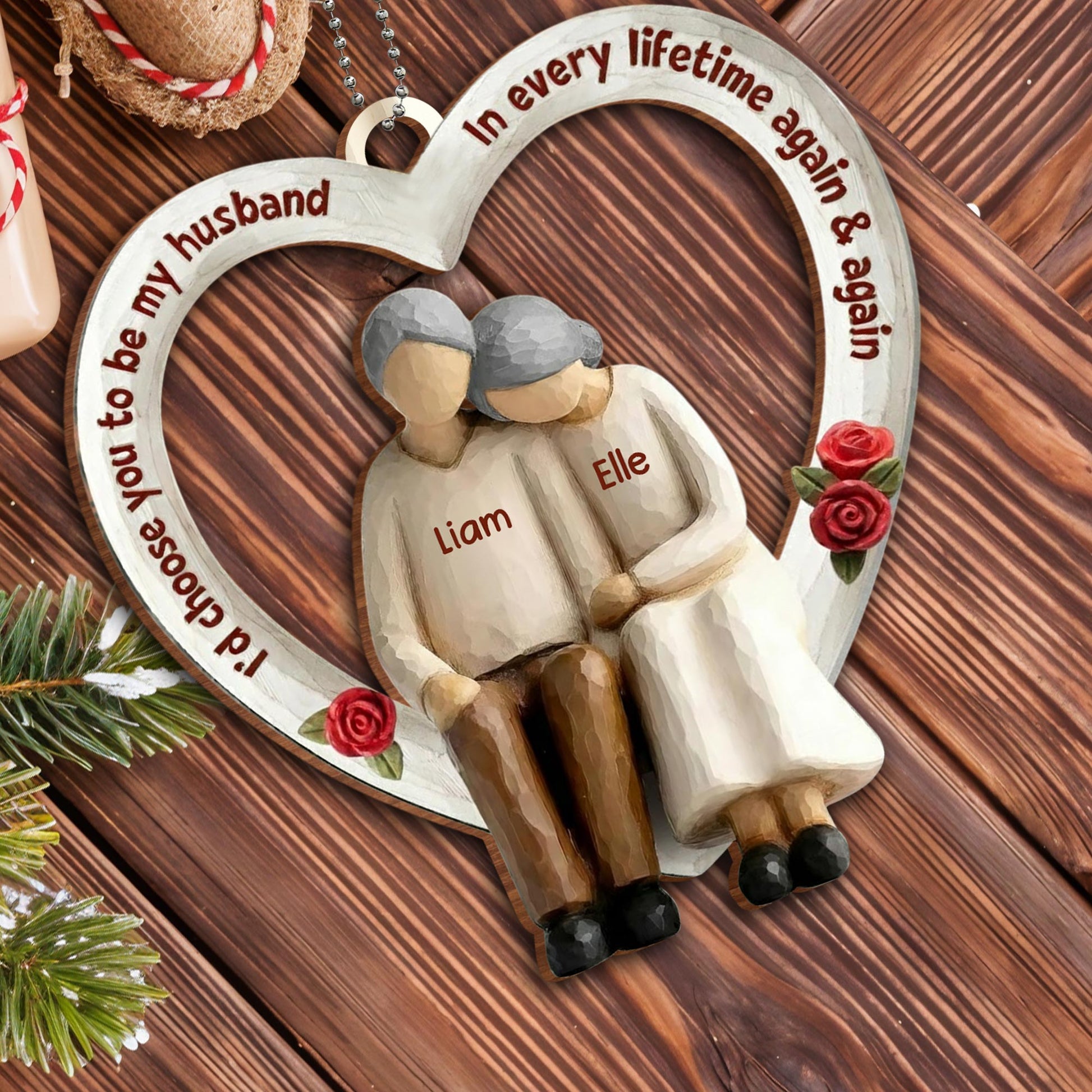 I'd Choose You To Be My Husband With Couple And Rose