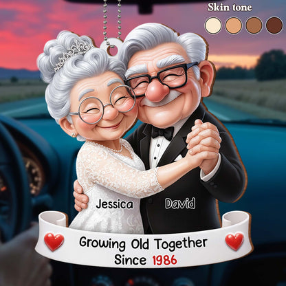 Growing Old Together, Elderly Couple With Heart