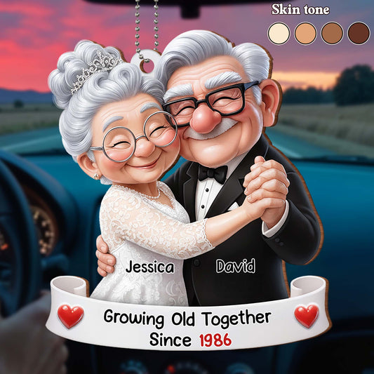 Growing Old Together, Elderly Couple With Heart