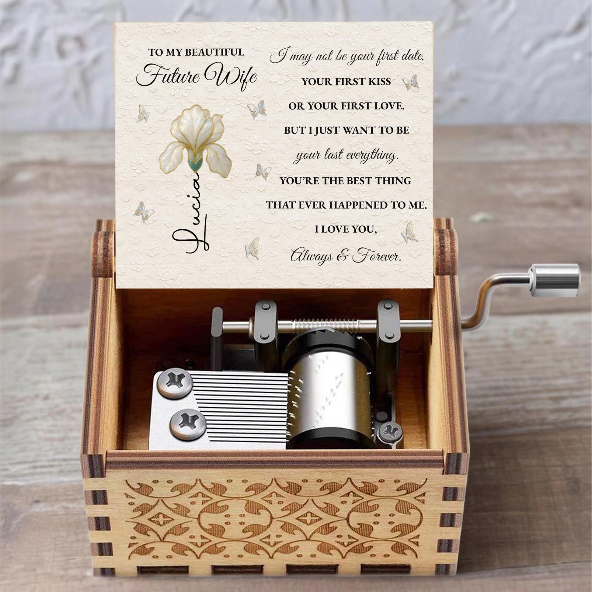 To My Beautiful Future Wife, Flower And Butterfly