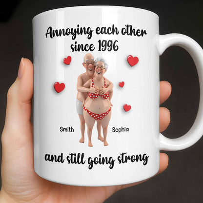 Annoying Each Other Since And Still Going Strong - Personalized Custom Coffee Mug - CPL1143_MG