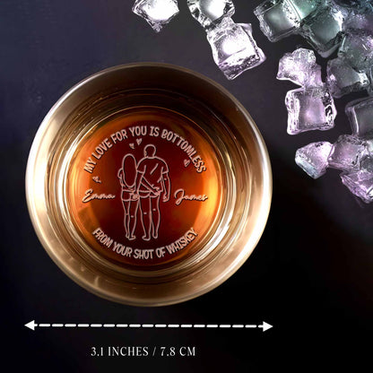 My Love For You Is Bottomless, Couple and Heart Design