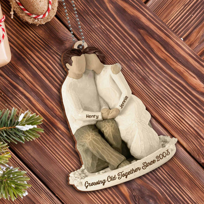 Growing Old Together, Couple Car Hanging Ornament