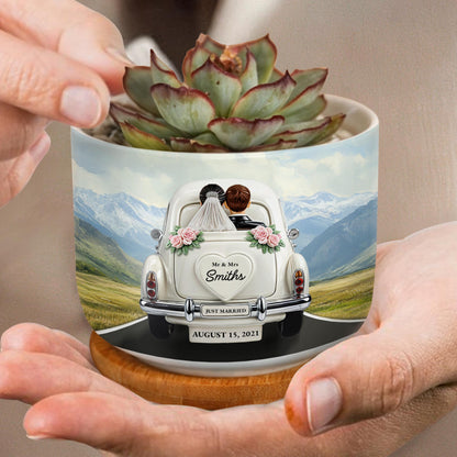 ...And They Lived Happily Ever After, Wedding Car and Mountain Landscape
