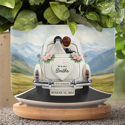 ...And They Lived Happily Ever After, Wedding Car and Mountain Landscape
