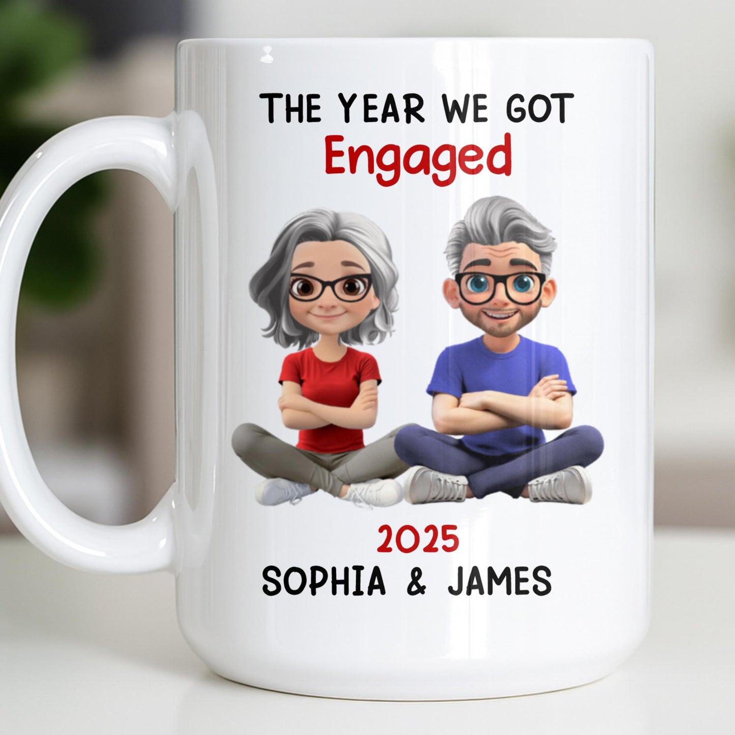 The Year We Got Engaged, Cartoon Couple Design
