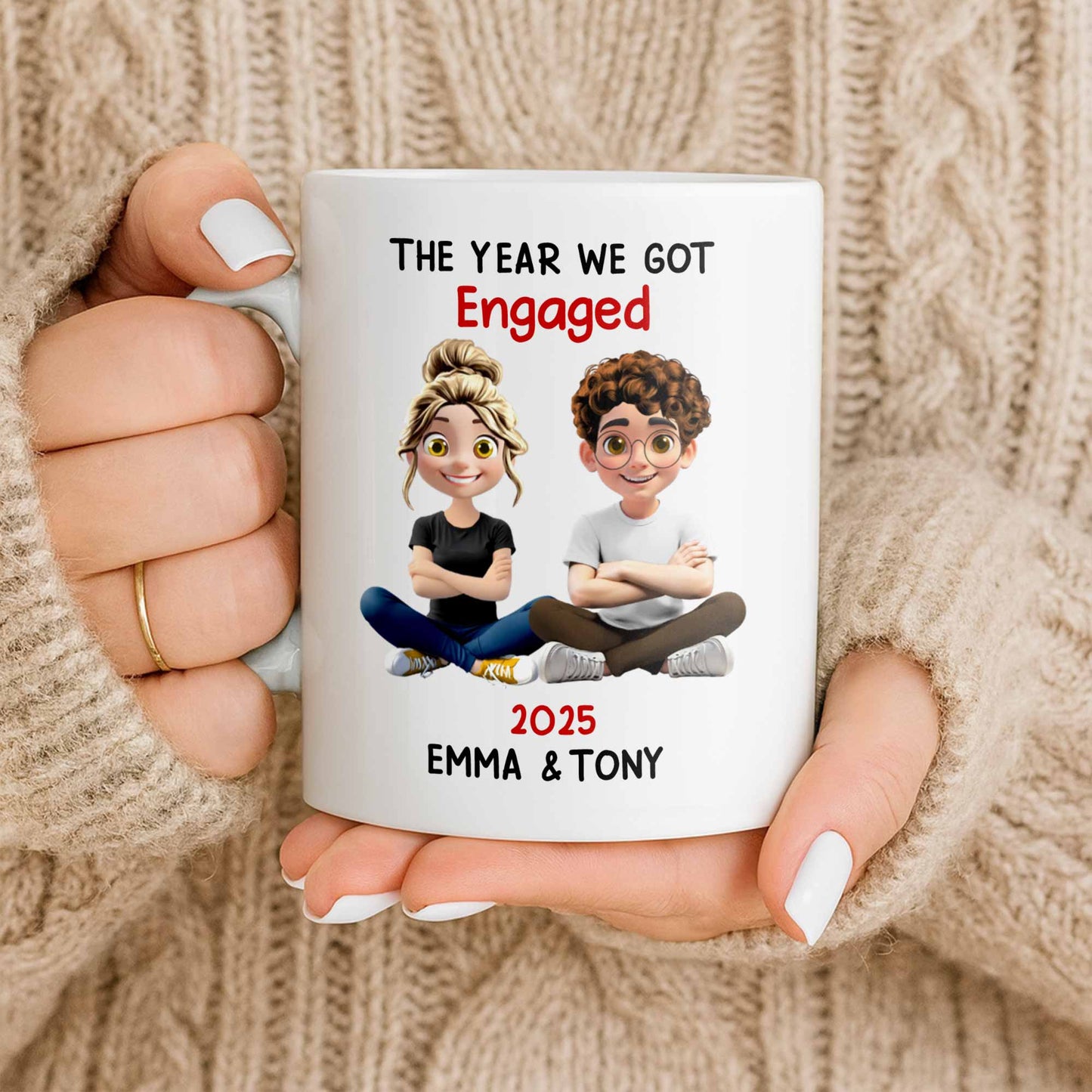 The Year We Got Engaged, Cartoon Couple Design