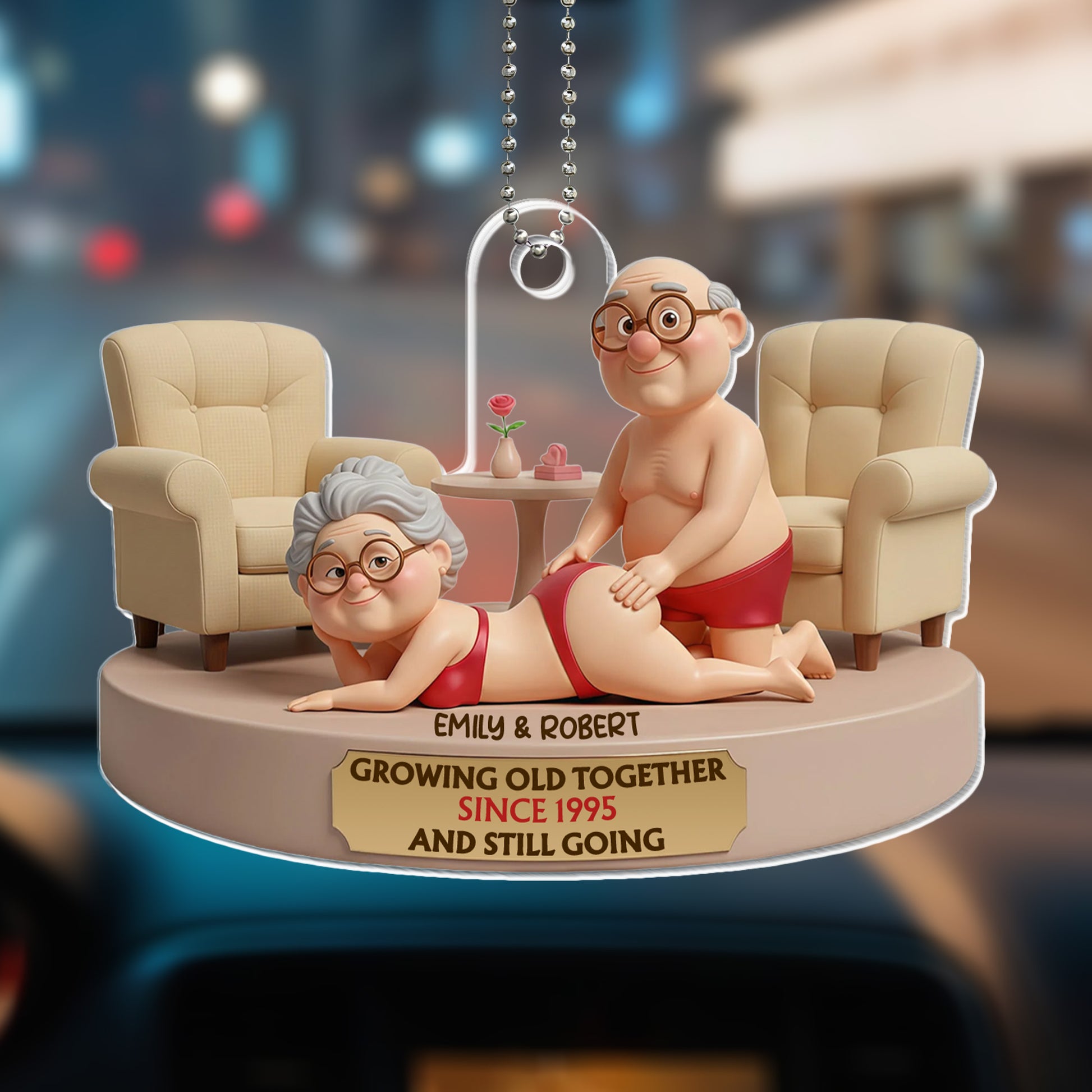 Growing Old Together Since 1995, Elderly Couple Design