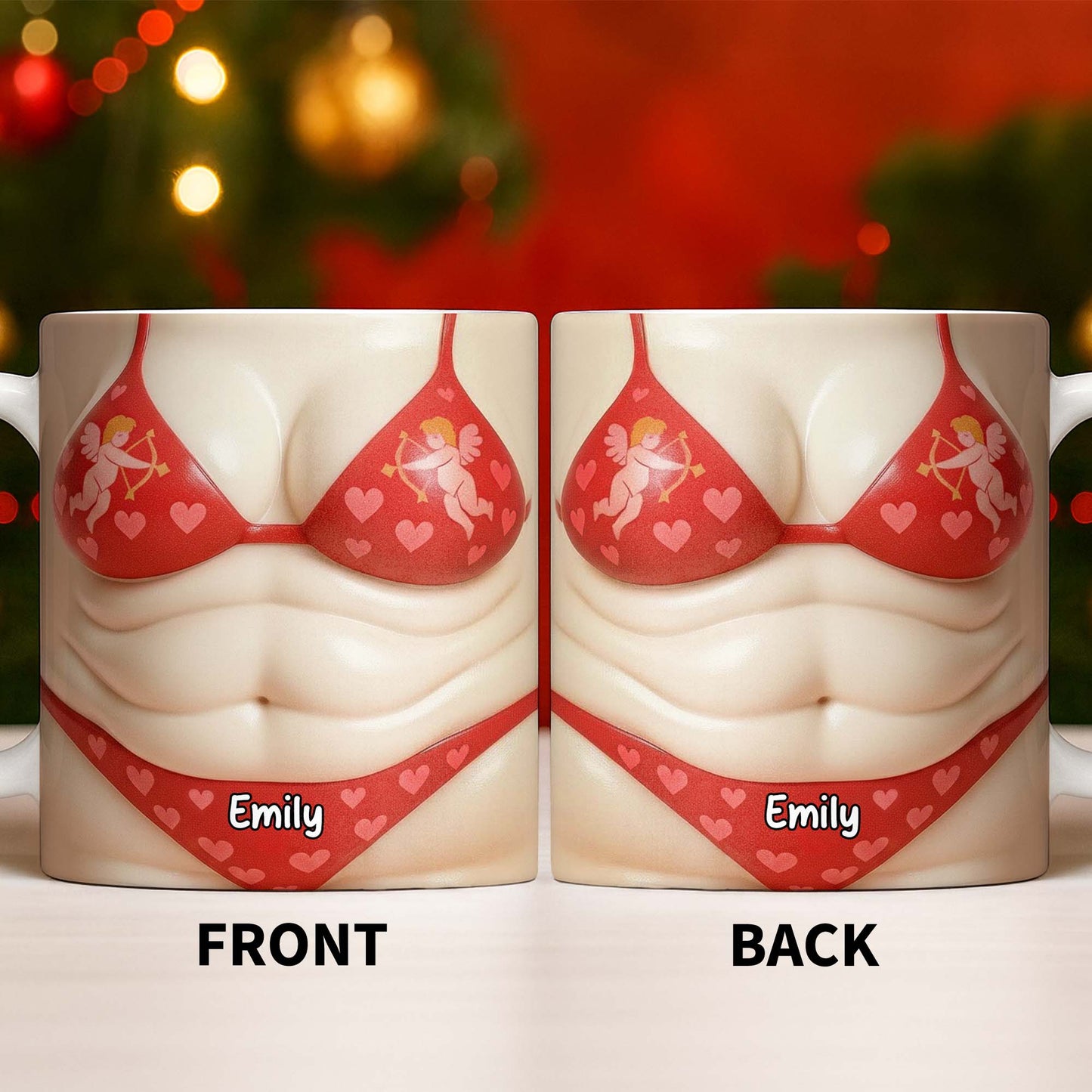 Custom Cupid-Themed Mug With Hearts And Angels - Personalized Custom Coffee Mug - CPL1158_MG