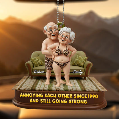 Annoying Each Other Since 1990, Elderly Couple In Love