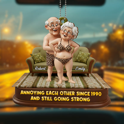 Annoying Each Other Since 1990, Elderly Couple In Love