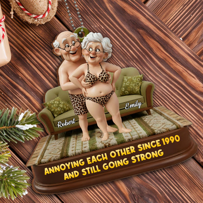 Annoying Each Other Since 1990, Elderly Couple In Love