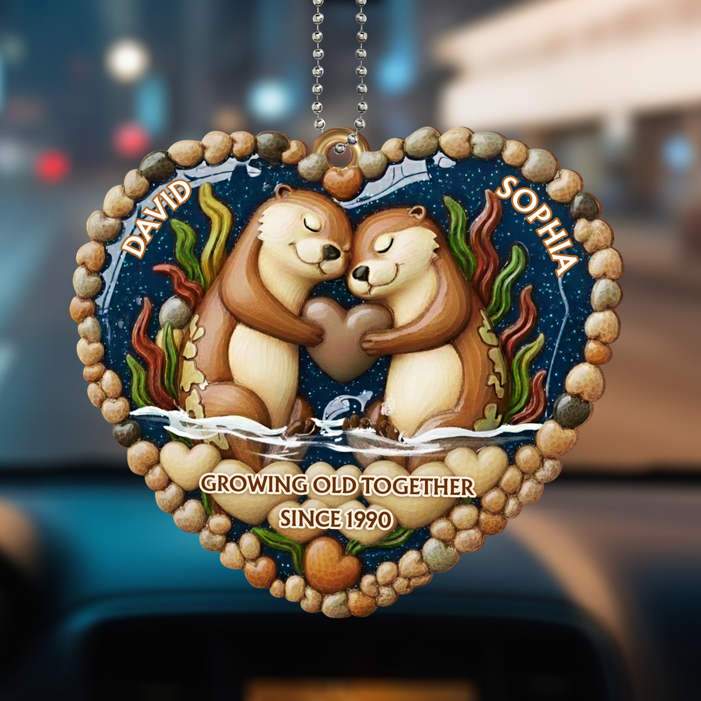 Growing Old Together, Otters Holding Heart