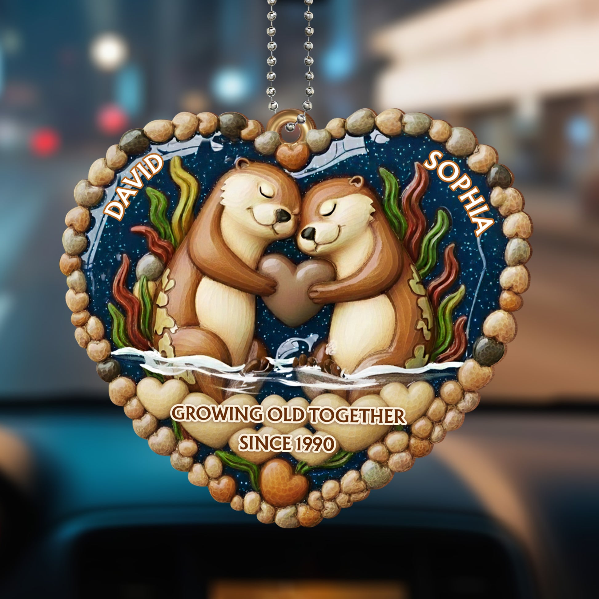 Growing Old Together, Otters Holding Heart