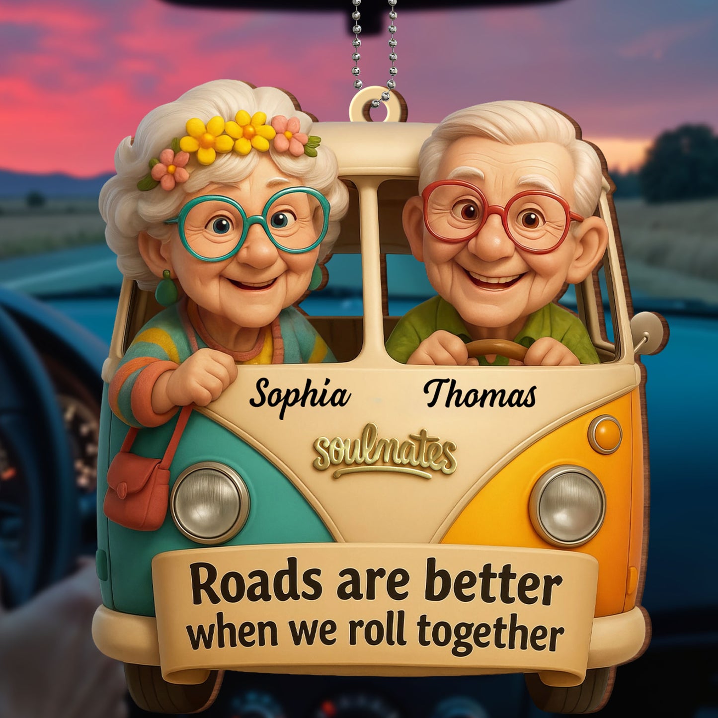 Roads Are Better When We Roll Together, Elderly Couple In Car