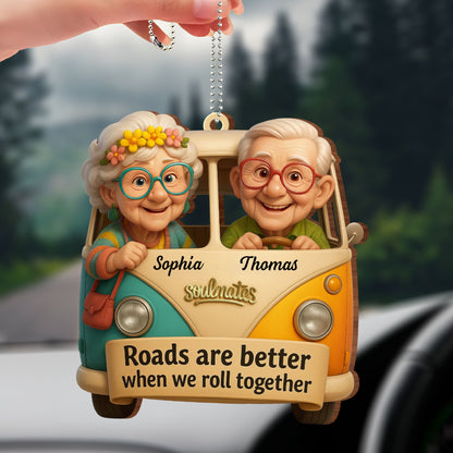 Roads Are Better When We Roll Together, Elderly Couple In Car